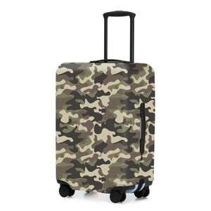 Luggage suitcase elastic cover protector, mid camo camouflage
